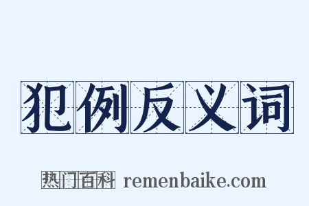 犯例反义词是什么意思的图片